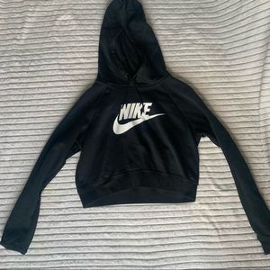Nike Black Cropped Hoodie